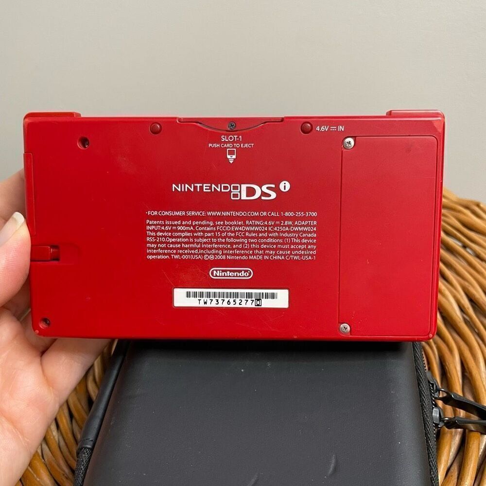 Nintendo DS Red Handheld Console System W/ Case CYR-001 US Tested, Works - Picture 8 of 8